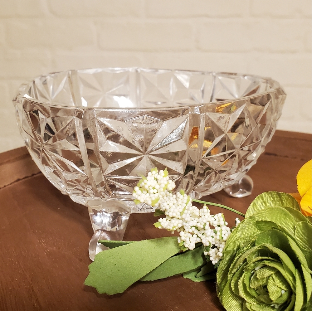 Princess House Footed Candy Dish Trinket Tray